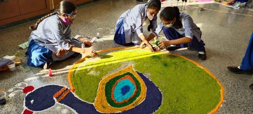 INTERHOUSE RANGOLI COMPETITION